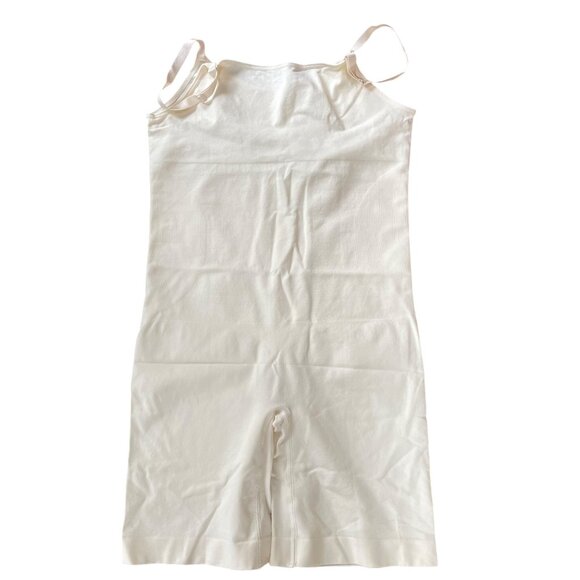 Shapermint All Day Every Day Scoop Neck Mid-Thigh Bodysuit Cream Sz XL 95002 - Picture 2 of 4